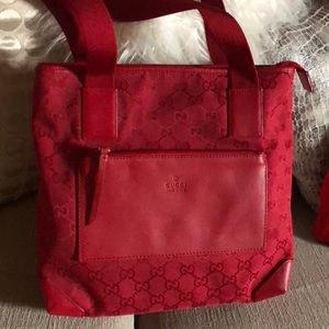 Red Gucci bag slightly used